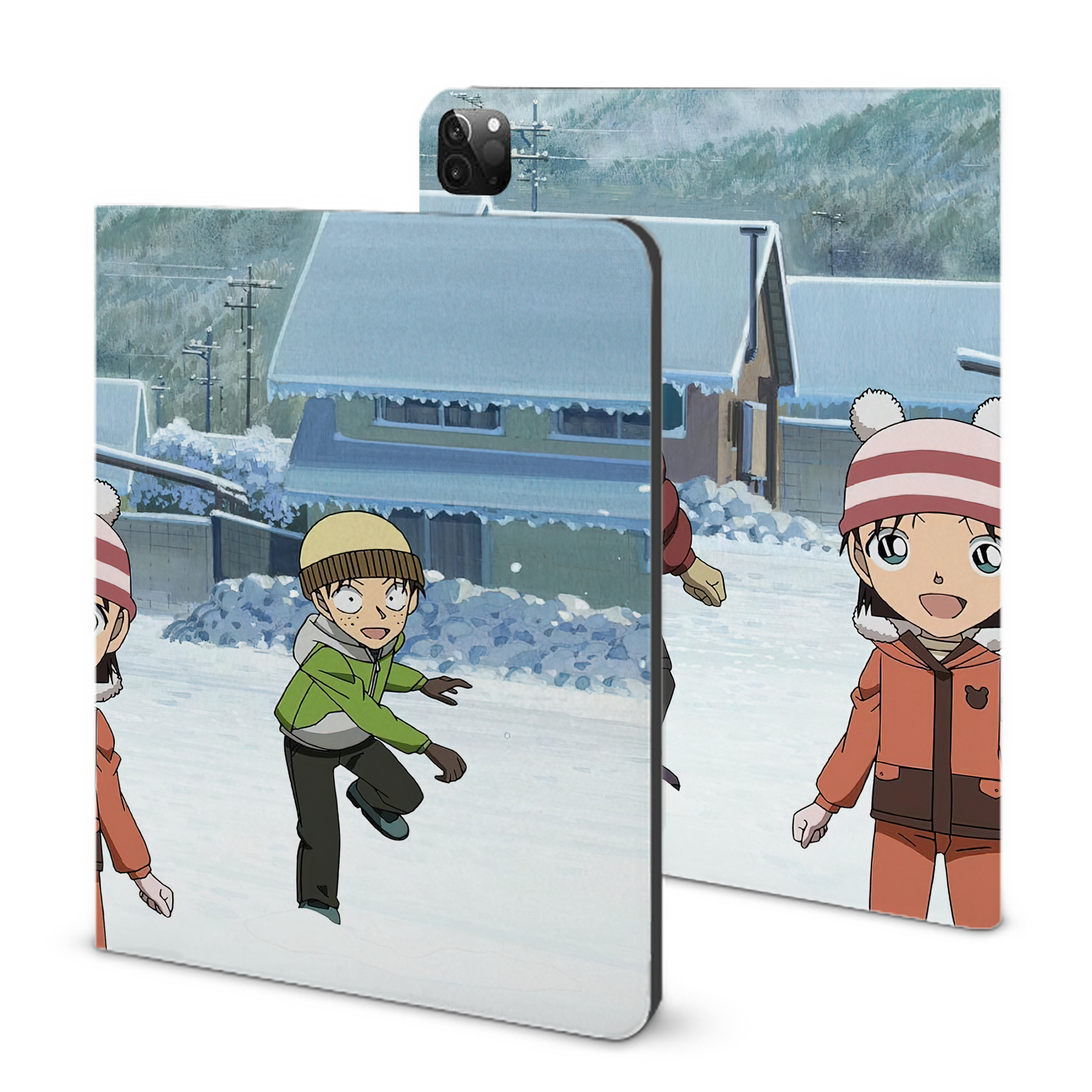 （画像用） 名探偵コナン Detective Conan IPadケース ペンホルダー付き ブックスタイルデザイン